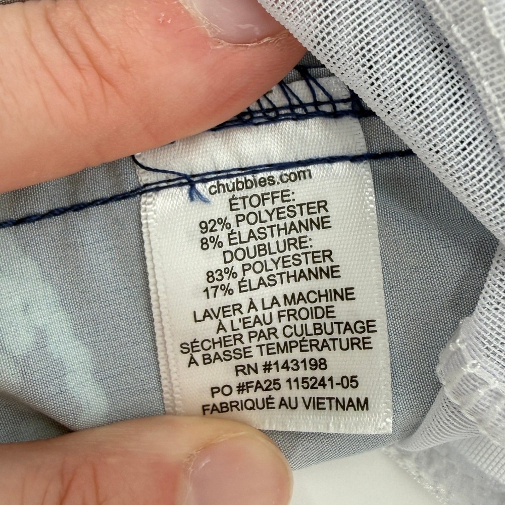 Chubbies Classic Swim Trunk 4" The Neon Glades Navy Men 3XL Alligator Brief Line - Picture 8 of 8